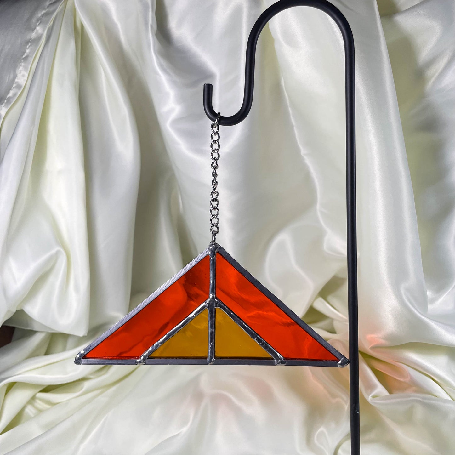 Warmtone Geometric Stained Glass Suncatcher