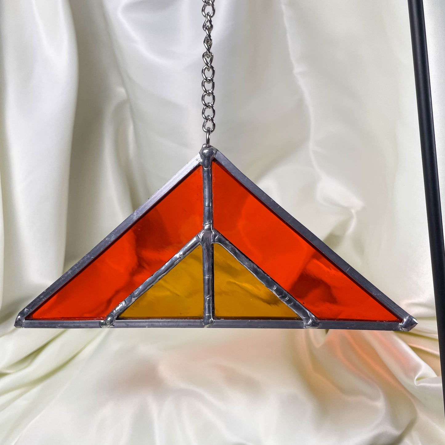 Warmtone Geometric Stained Glass Suncatcher