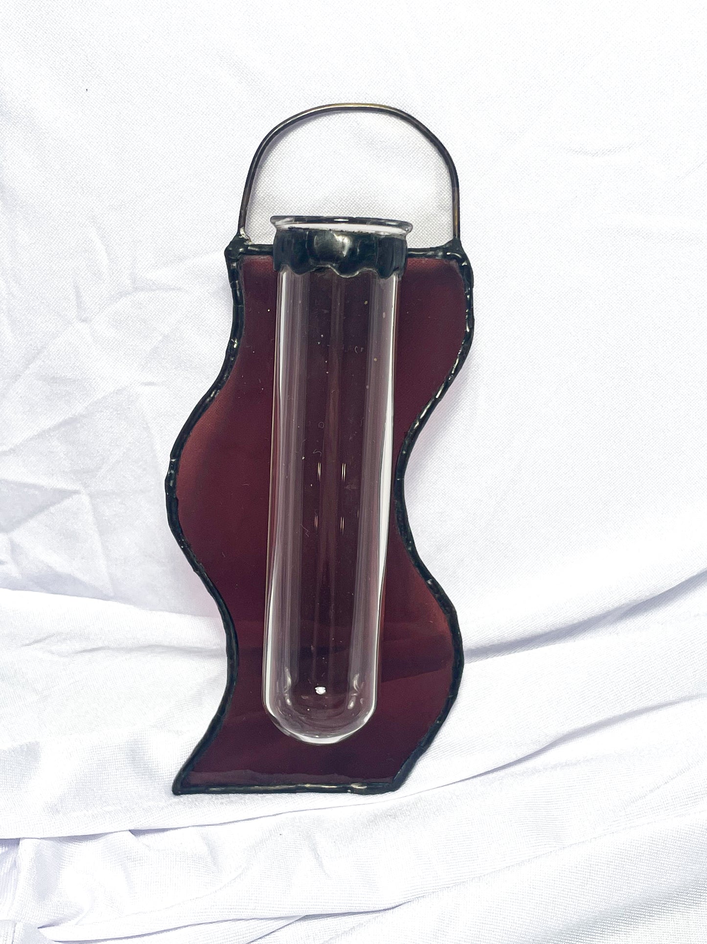 Hanging Plant Propagation Vase Dark Cherry Water Glass